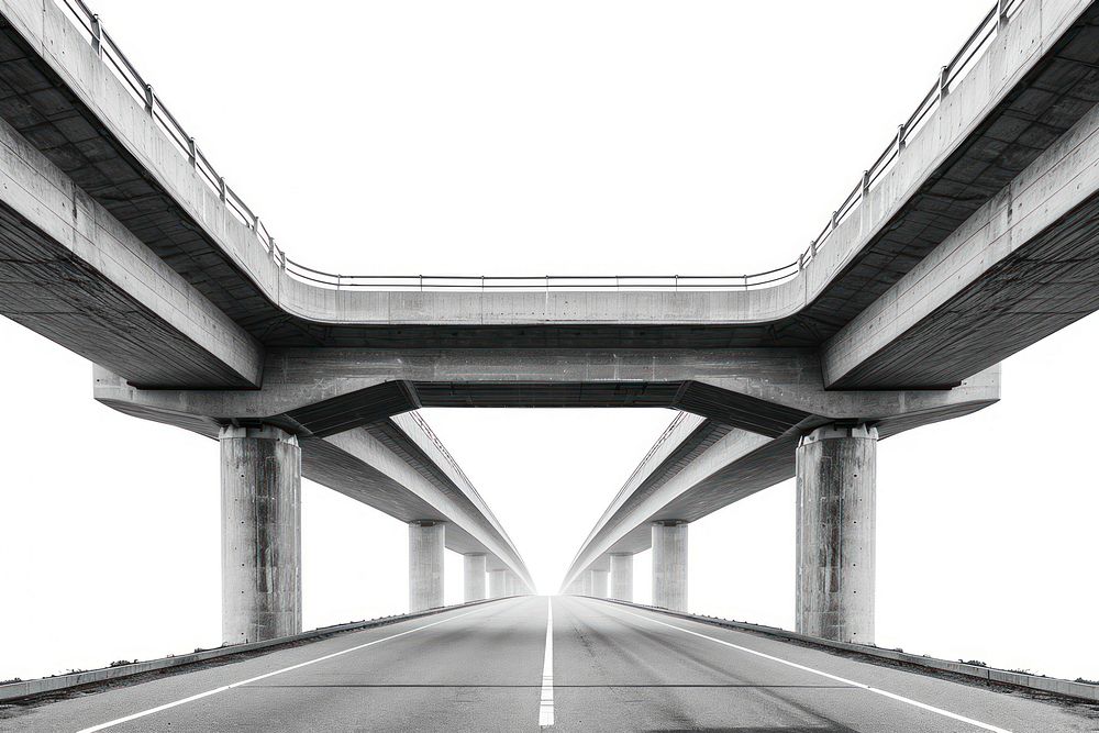 Highway architecture overpass road infrastructure.