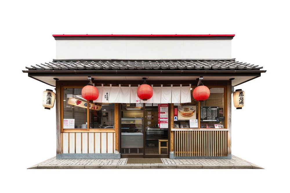 Local japanese ramen restaurant architecture building transportation.