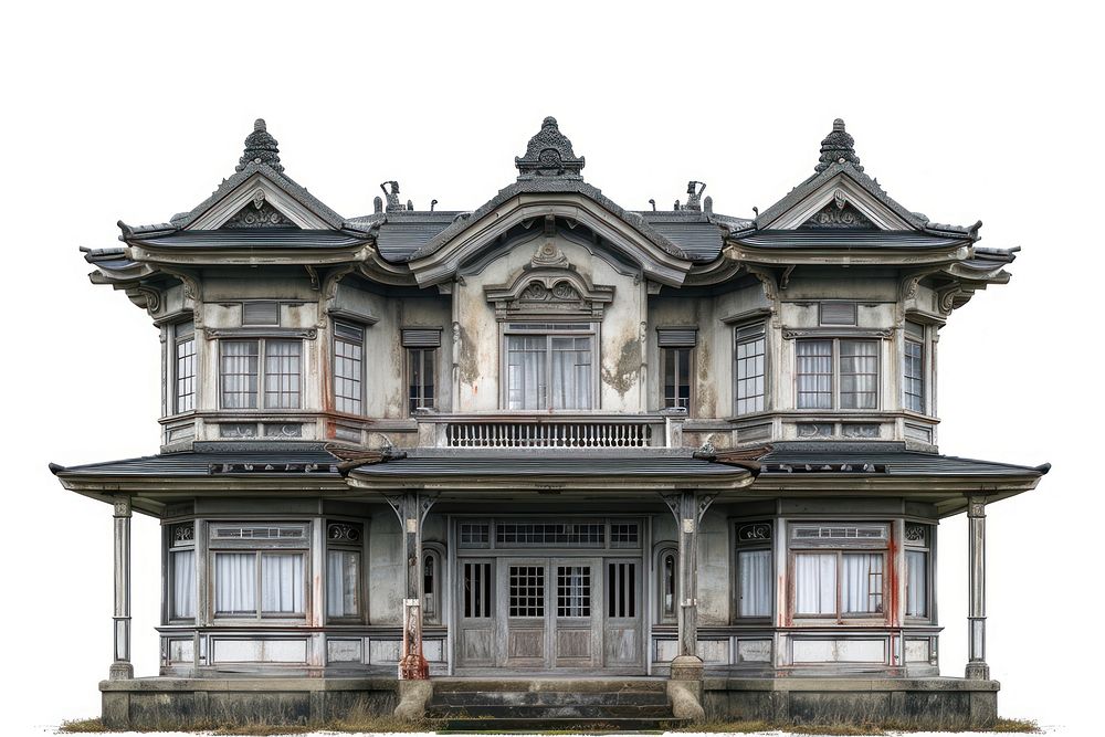 Local japanese haunted house architecture building window.