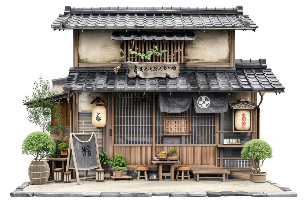 Local japanese ramen restaurant architecture building outdoors.