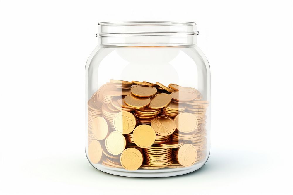 Glass money box jar savings glass. AI generated Image by rawpixel.