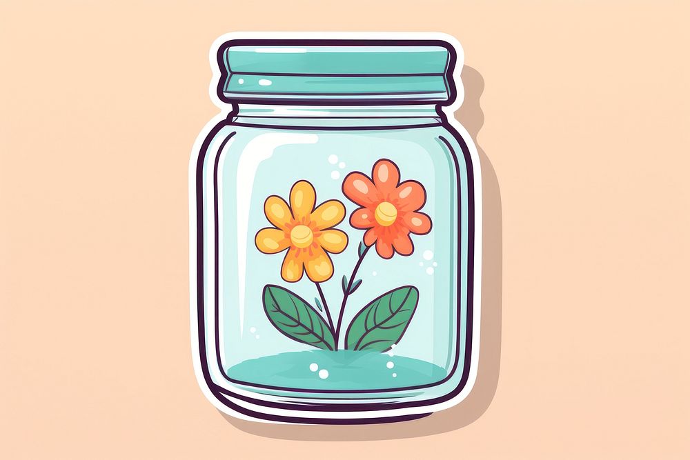 Glass jar transparent creativity.