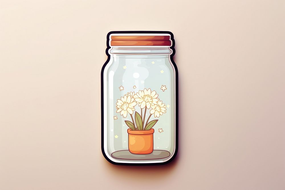 Glass jar container drinkware.