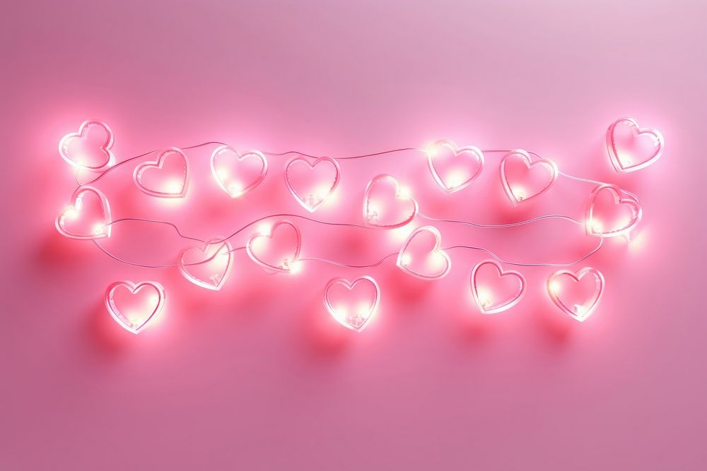 Light heart pink pink background.