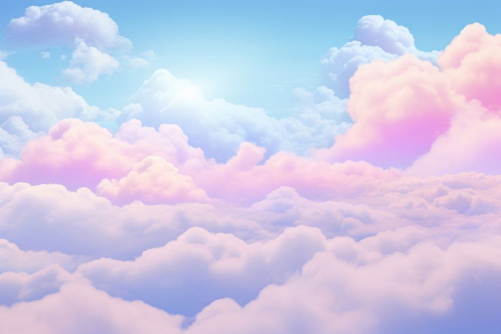 Holographic fantasy pastel background cloud sky backgrounds.