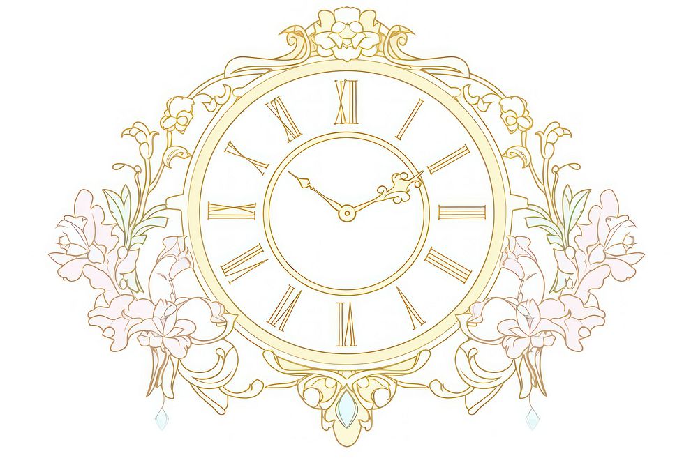 Clock Alphonse Mucha style decoration creativity chandelier.