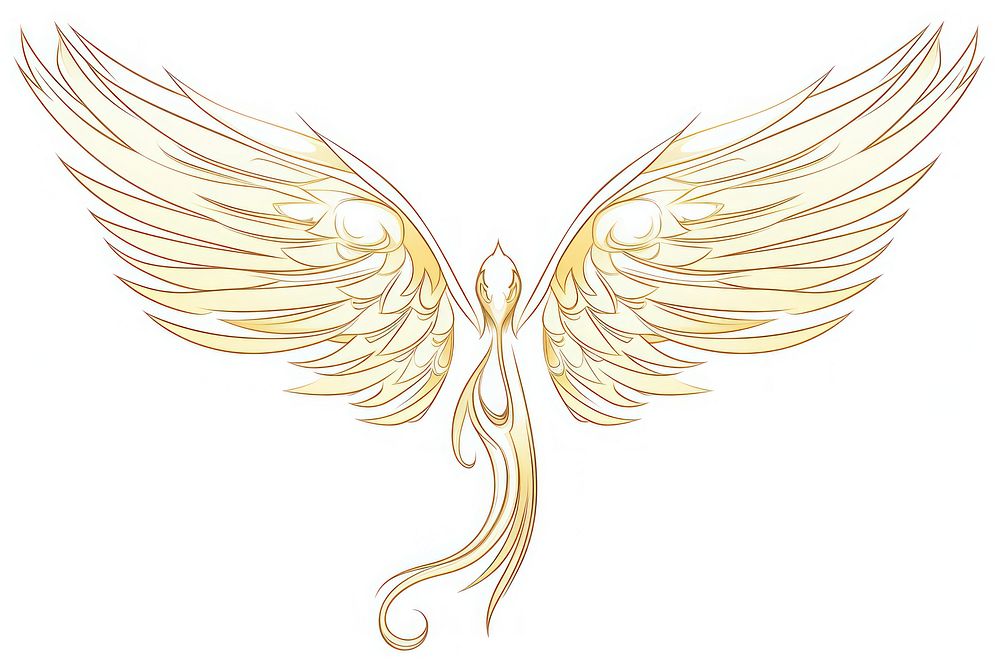 Angle wing Alphonse Mucha style angel white background creativity.