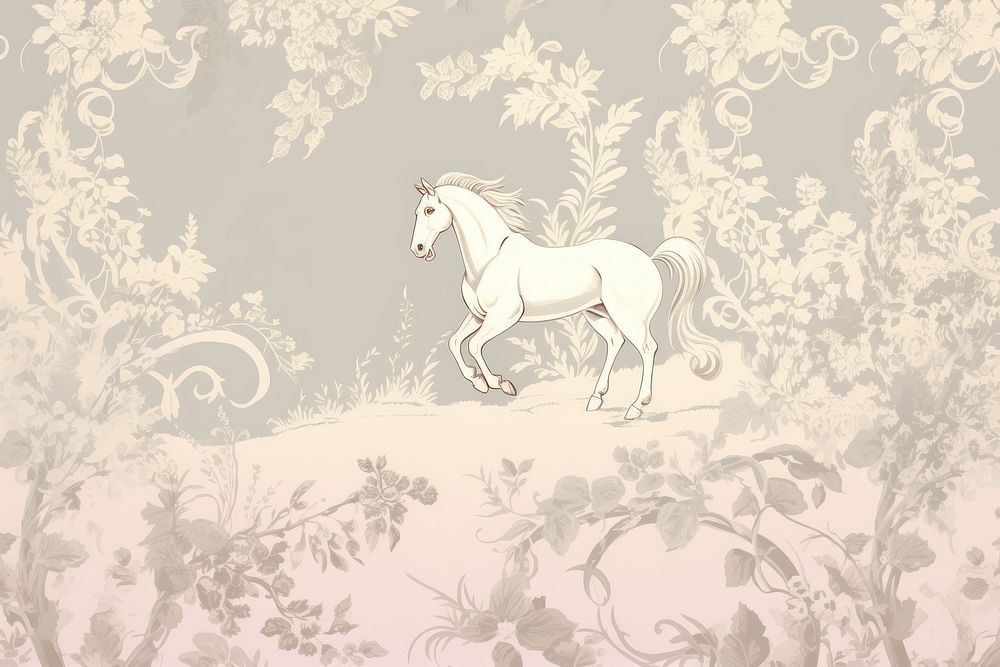 Horse wallpaper pattern drawing.