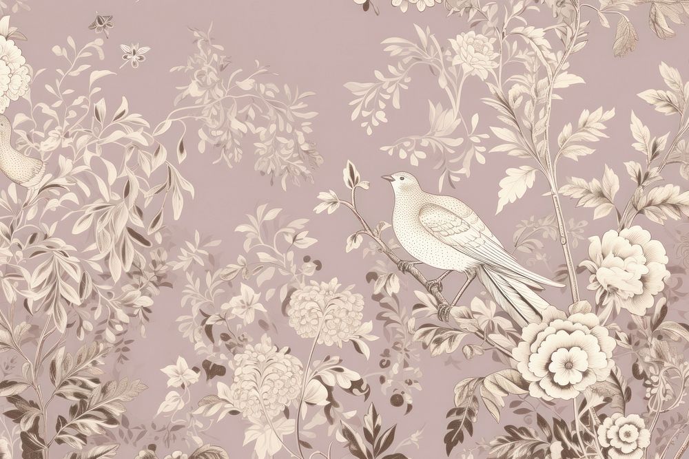 Lovely bird wallpaper pattern art.