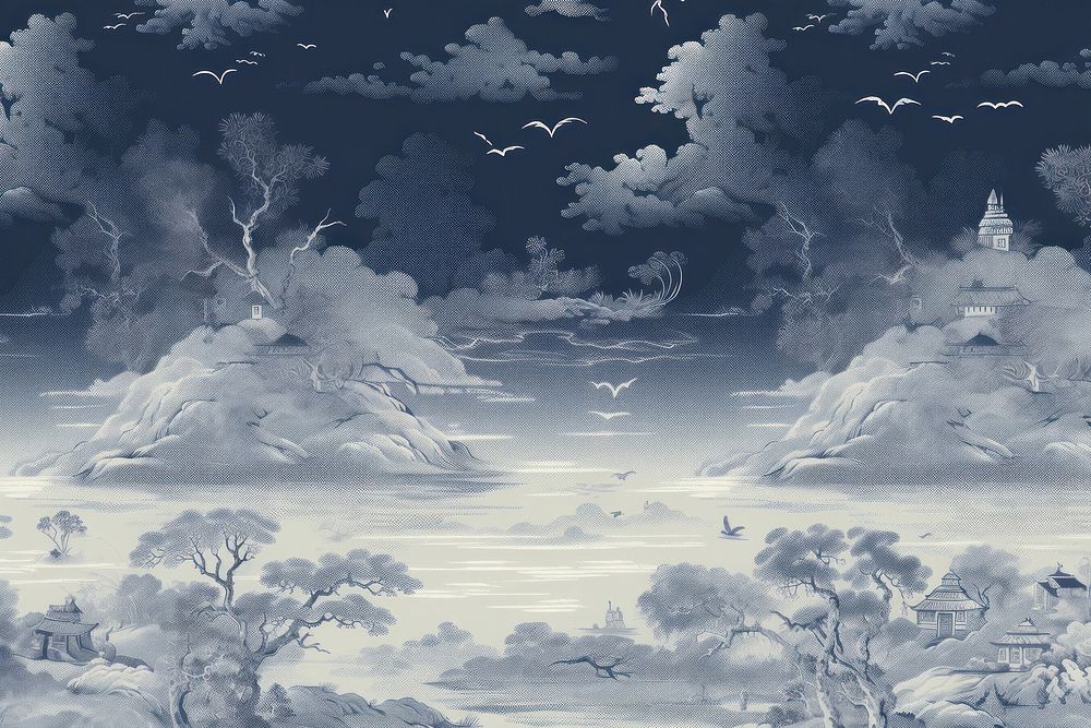 Stunning night sky in light grey and pale navy color landscape nature tranquility.