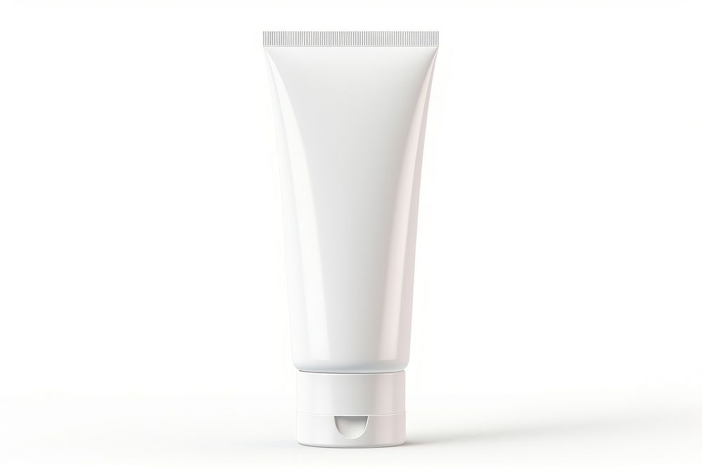 Cosmetic tube cosmetics white background toothpaste.