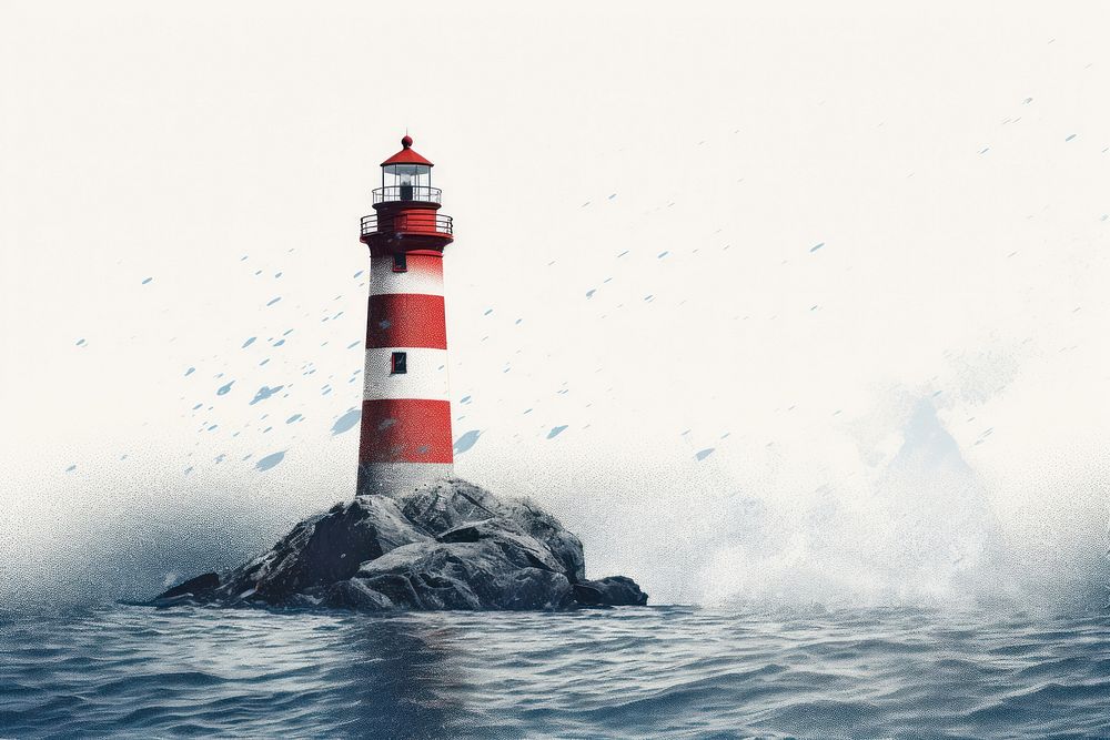 Lighthouse building tower architecture. AI generated Image by rawpixel.
