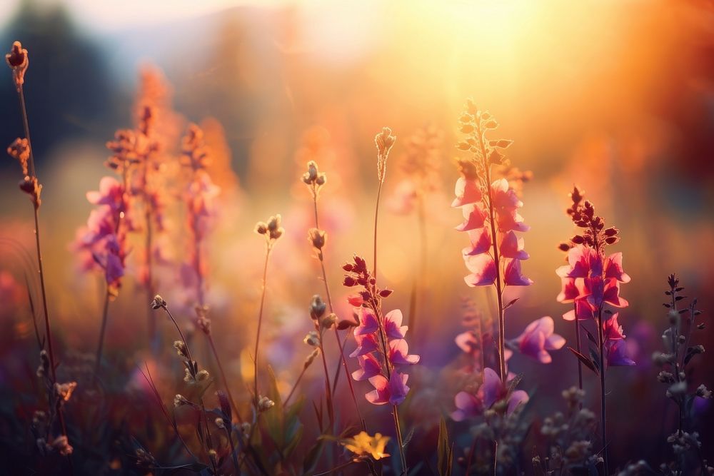  Flowers landscape outdoors blossom. AI generated Image by rawpixel.
