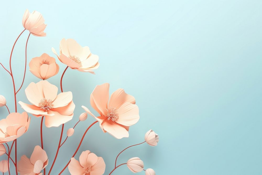  Flowers in aesthetic nature background petal plant inflorescence. AI generated Image by rawpixel.