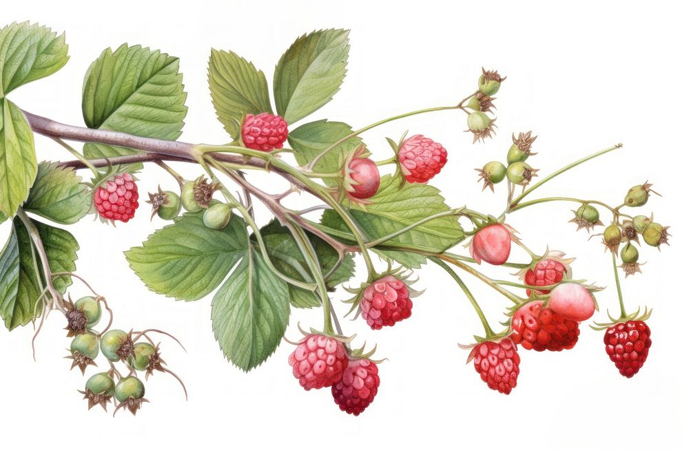 Minimal berry strawberry raspberry nature.