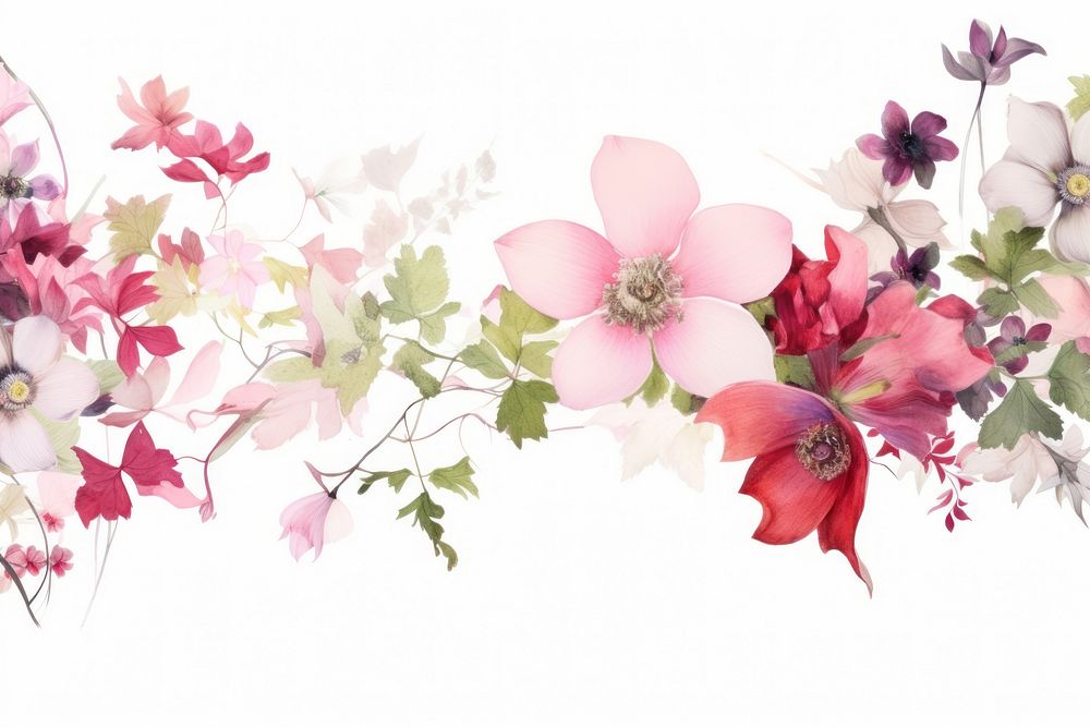 Minimal pink flowers backgrounds blossom pattern.
