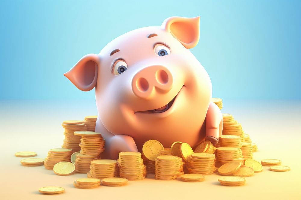 Money pig mammal representation. AI generated Image by rawpixel.