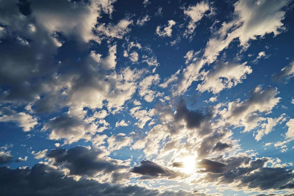 Morning sky cloud sunlight outdoors horizon. AI generated Image by rawpixel.