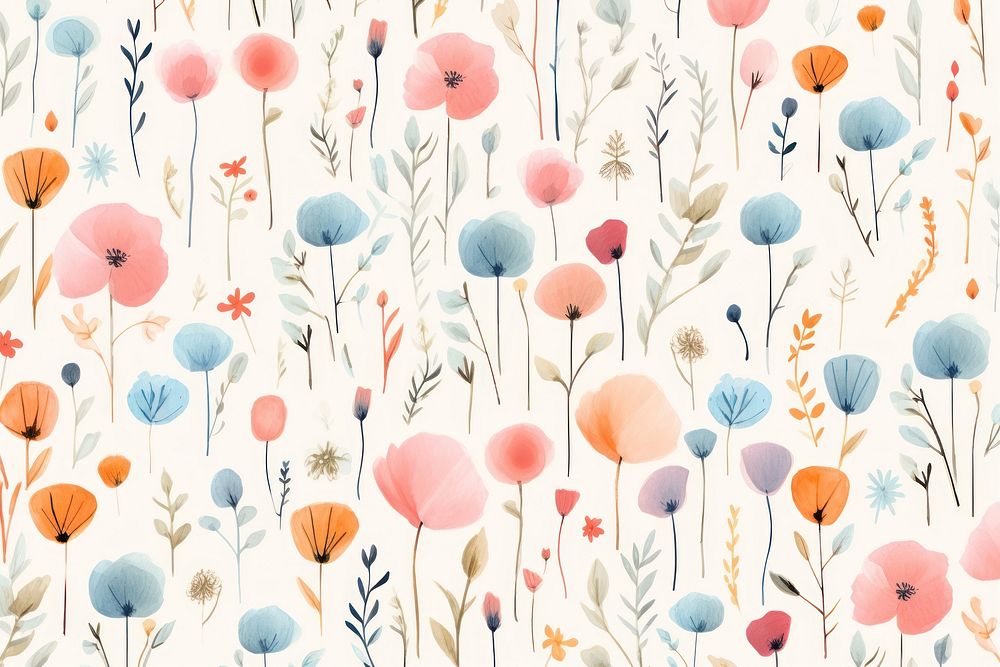 Pastel pencil texture illustration wallpaper pattern flower.