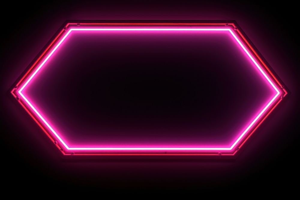Pentagon neon background light illuminated blackboard. AI generated Image by rawpixel.