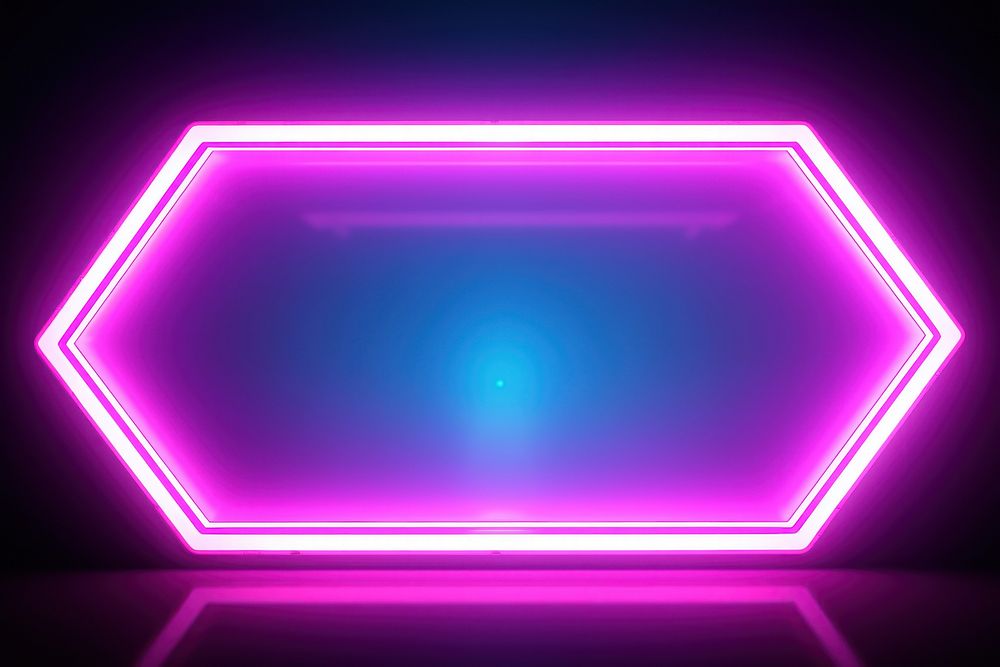 Pentagon neon background light illuminated futuristic. AI generated Image by rawpixel.