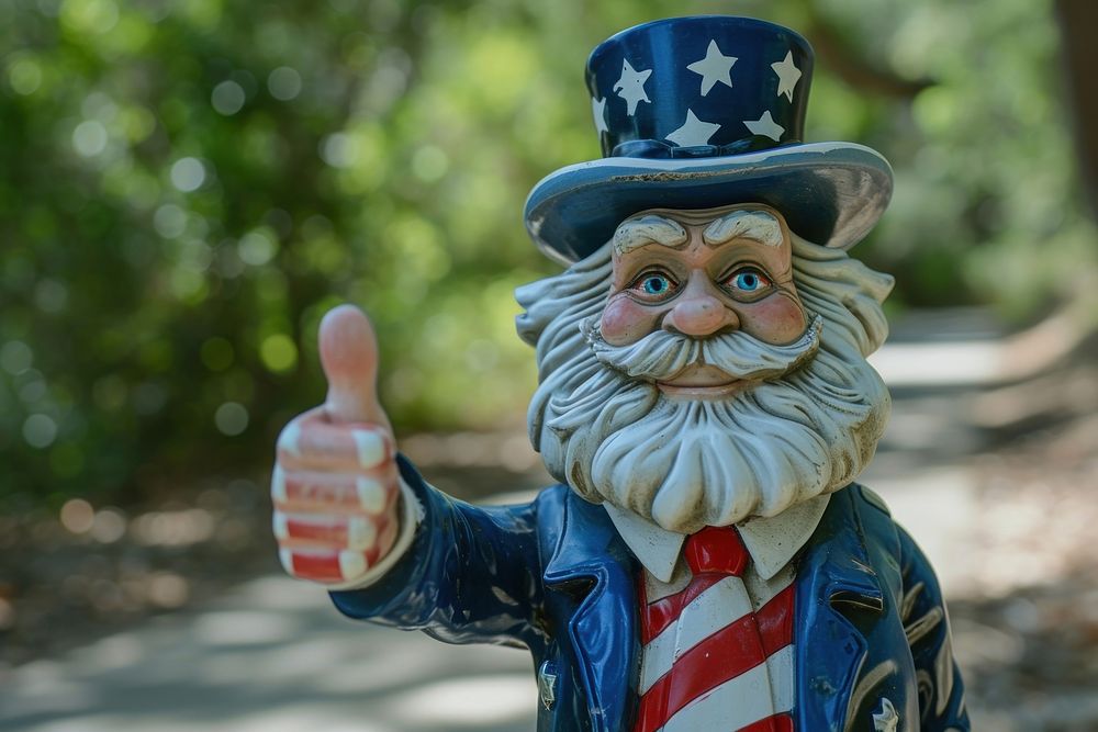 Uncle sam with thumbs up hand in america theme representation independence celebration.