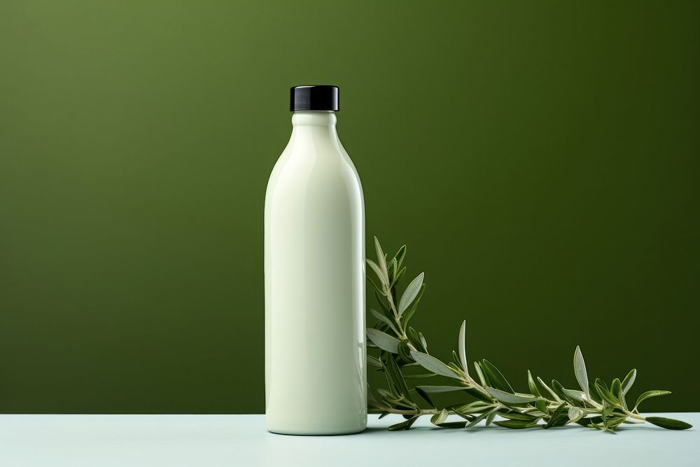 Bottle  dairy drink green.