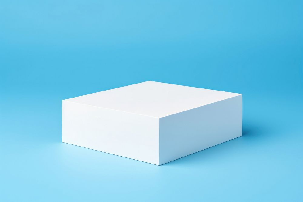 Box  carton white blue.