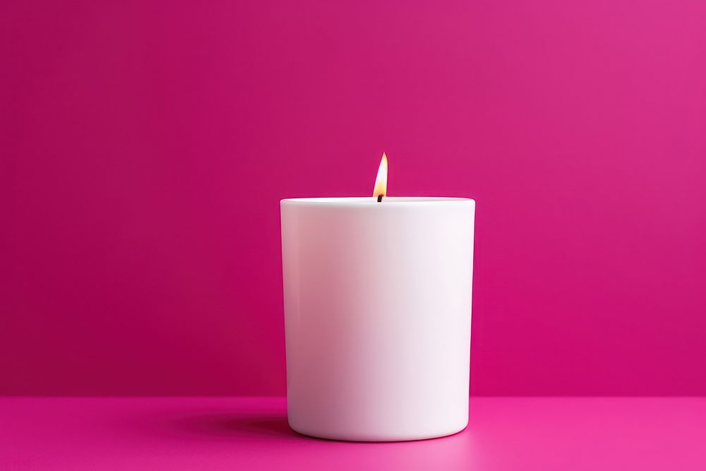 Candle  pink pink background decoration.