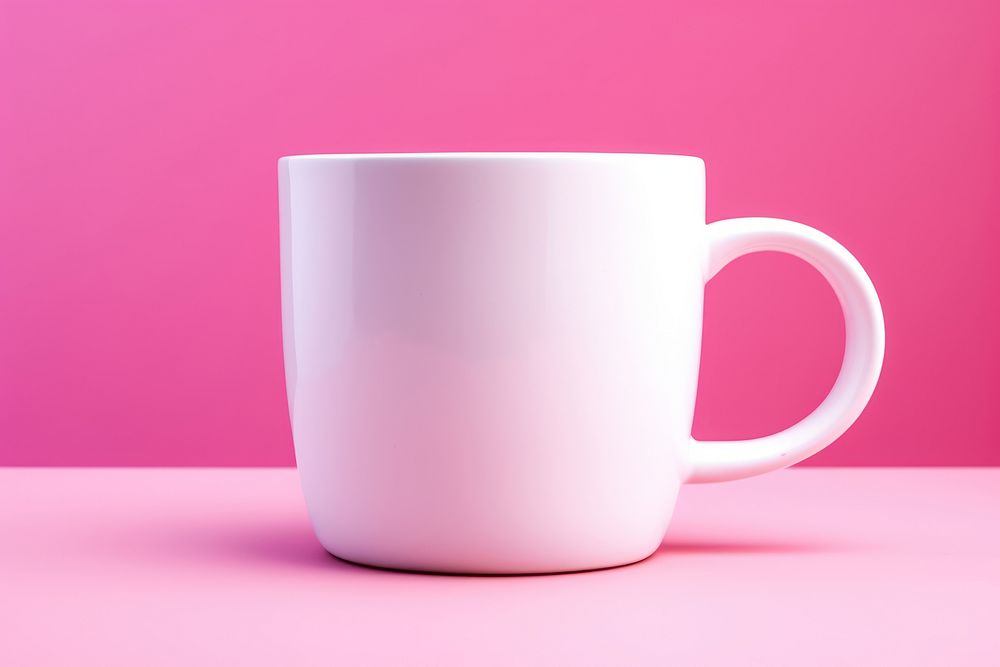 Coffee cup  drink pink mug.