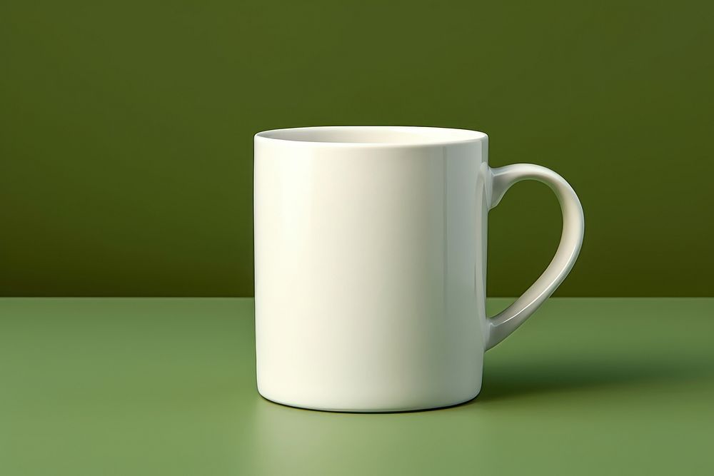 Coffee cup  porcelain drink green.