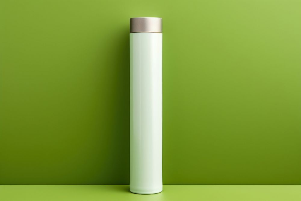 Tube  cylinder bottle green.