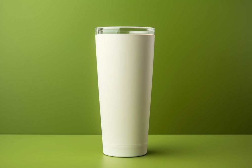Tumbler  glass green milk.