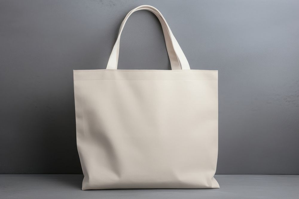 Tote bag  handbag white gray.