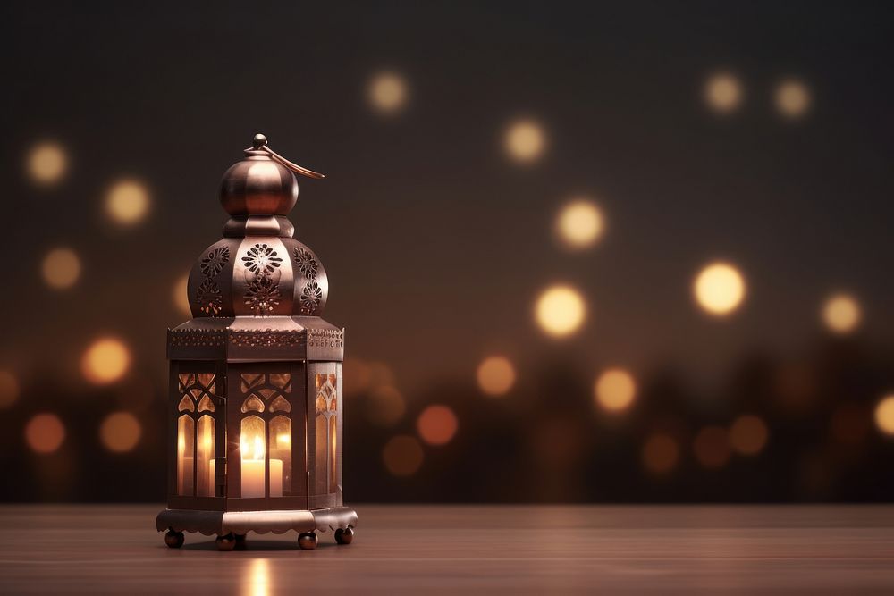 Arabic lantern celebration lighting night.