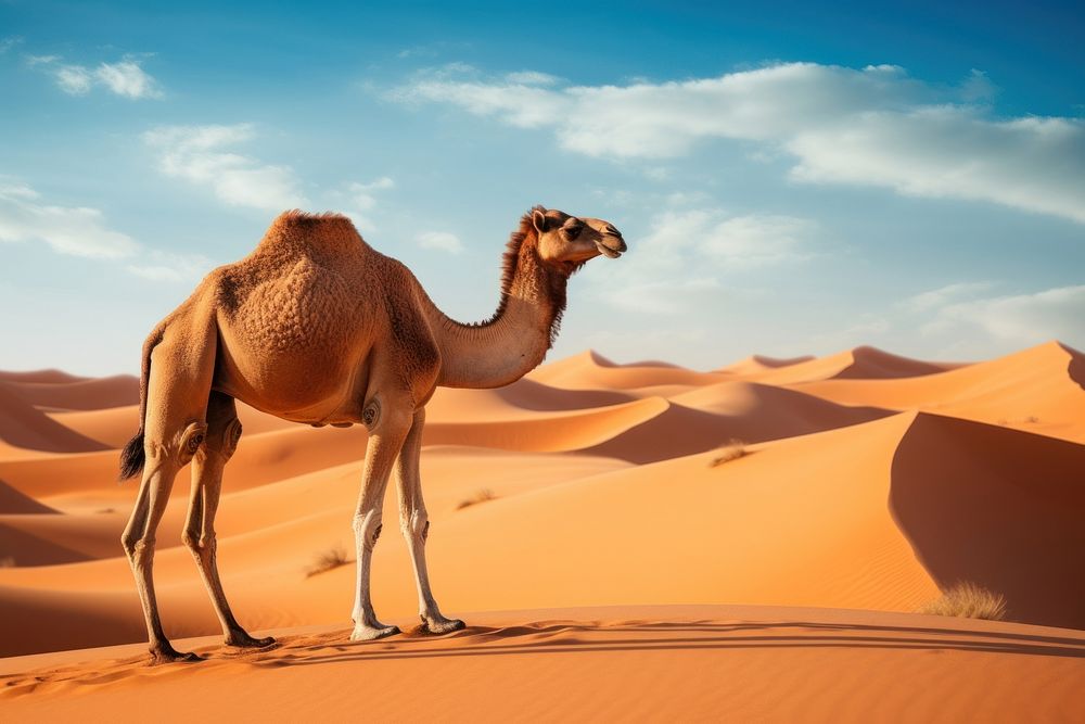 Camel wildlife outdoors desert.