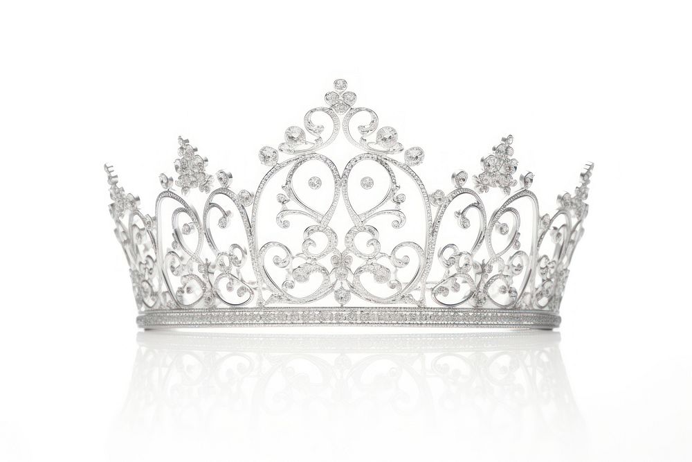 Crown tiara white white background.