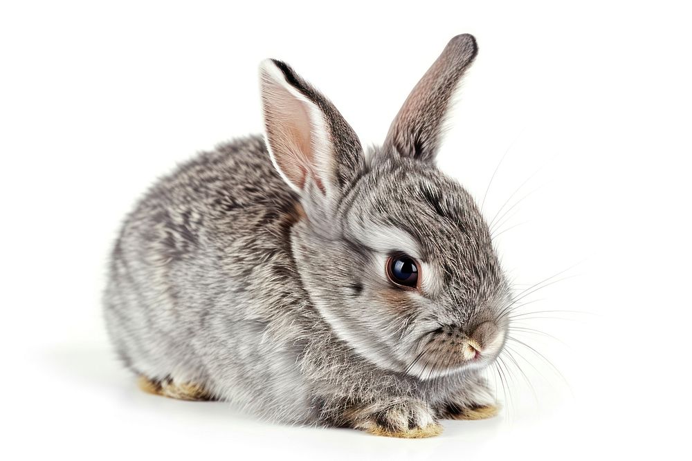 Easter grey bunny animal mammal rodent. AI generated Image by rawpixel.