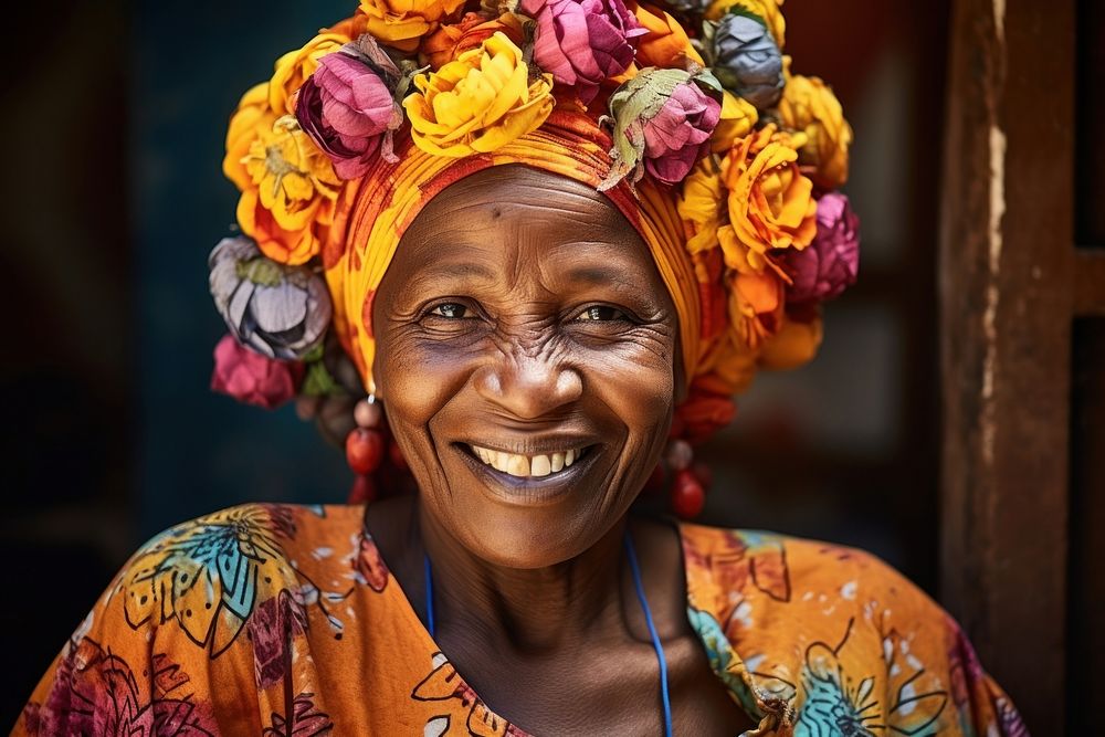 African woman adult smile happy.