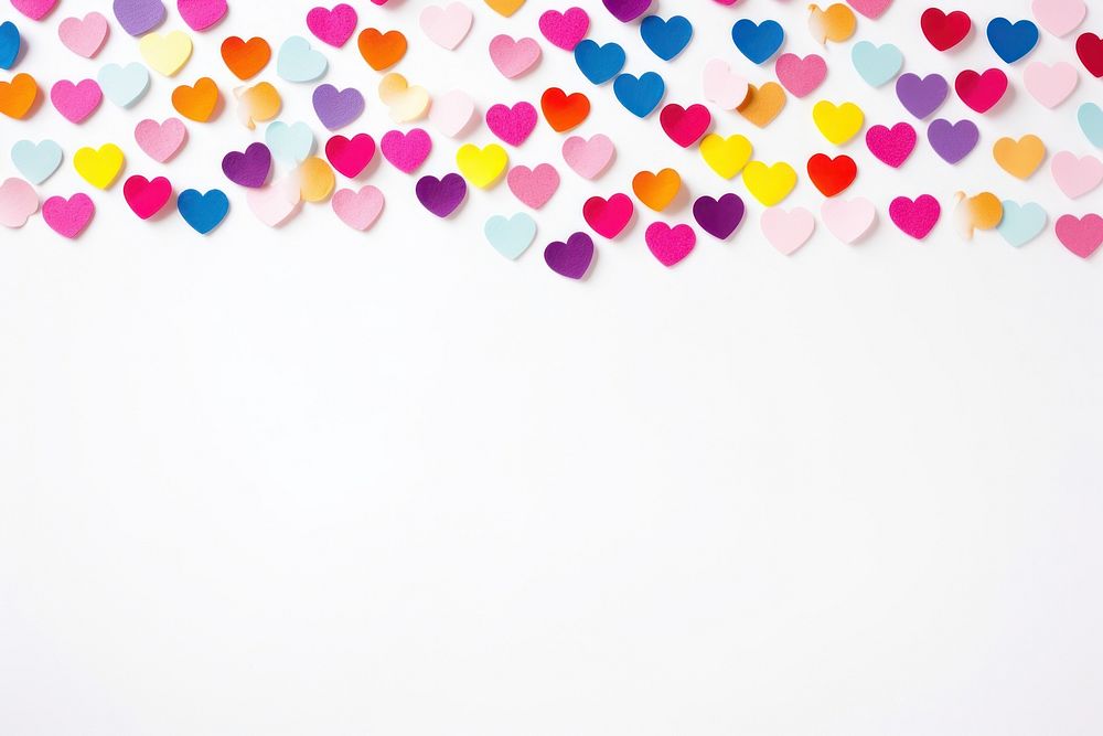Heart confetti backgrounds petal line.
