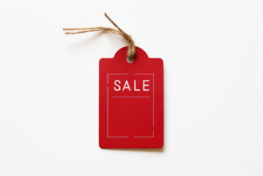Sale text red white background accessories.