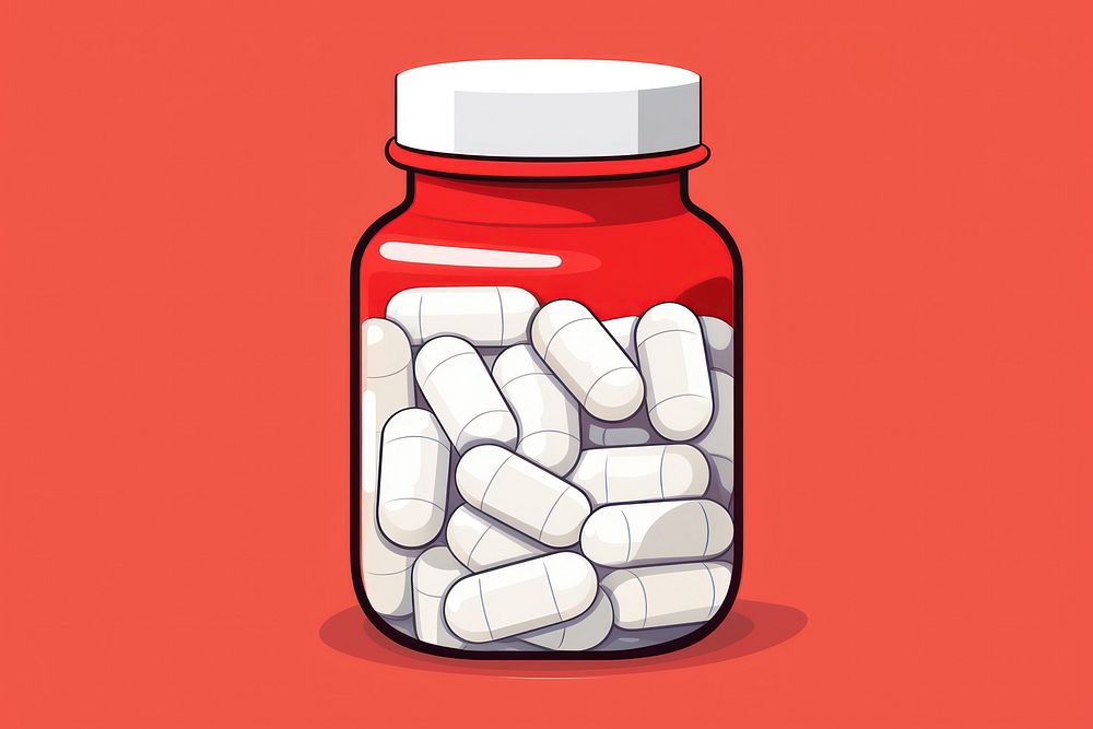 Pharmacy capsule bottle pill medication.