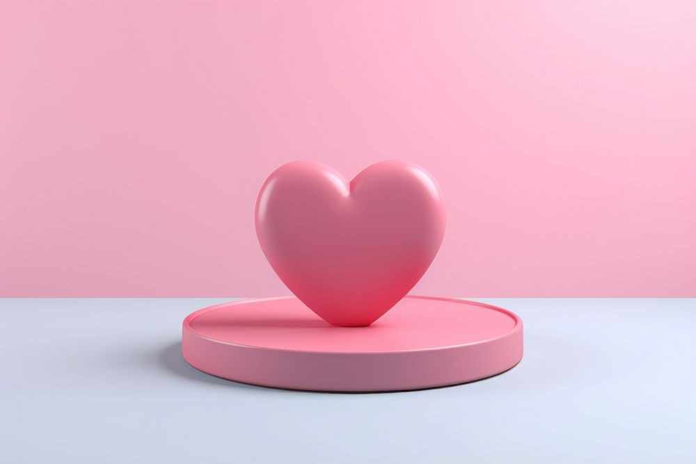 Podium decorated heart floating in the air investment fondant balloon.