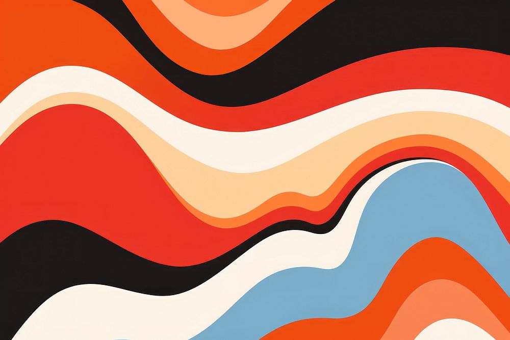 Wavy abstract pattern art. AI generated Image by rawpixel.
