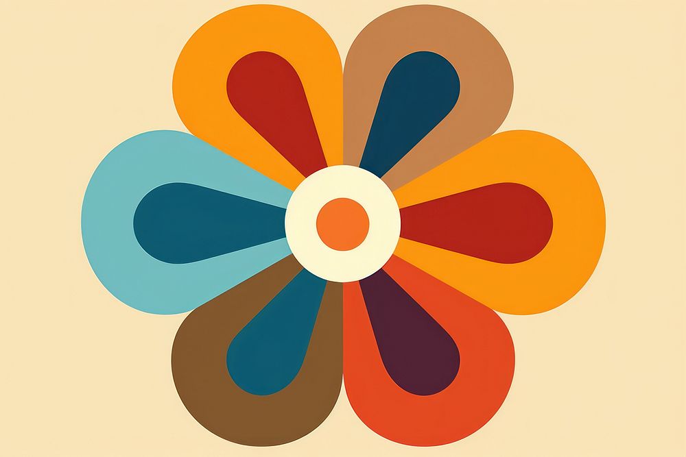 Flower pattern logo art. AI generated Image by rawpixel.