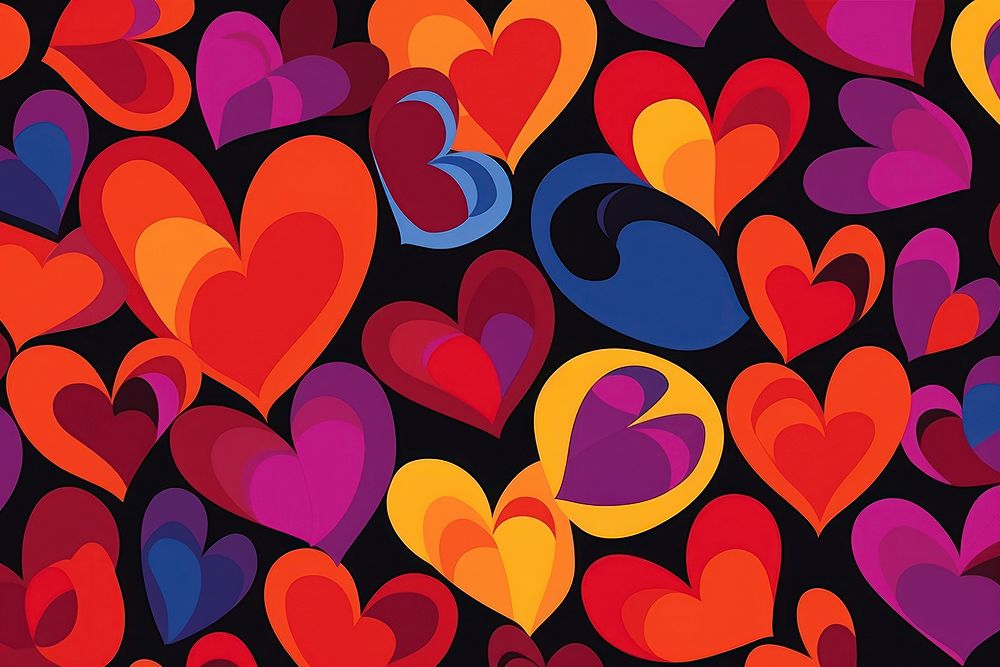 Mini hearts abstract pattern backgrounds. AI generated Image by rawpixel.