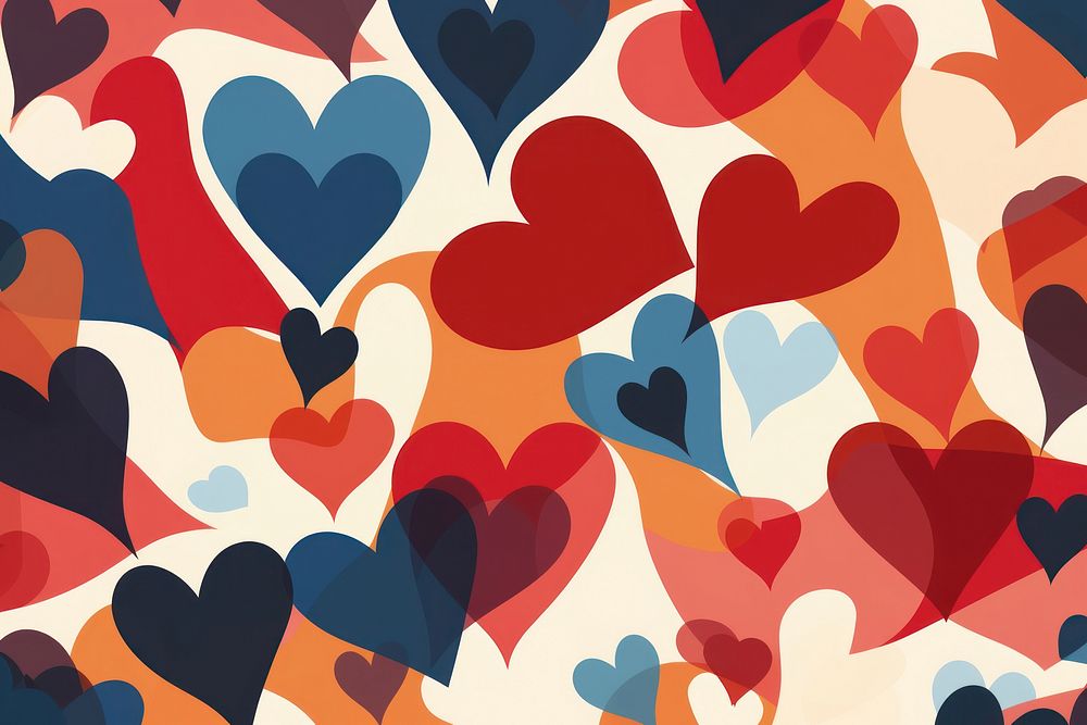 Mini hearts abstract pattern backgrounds. AI generated Image by rawpixel.