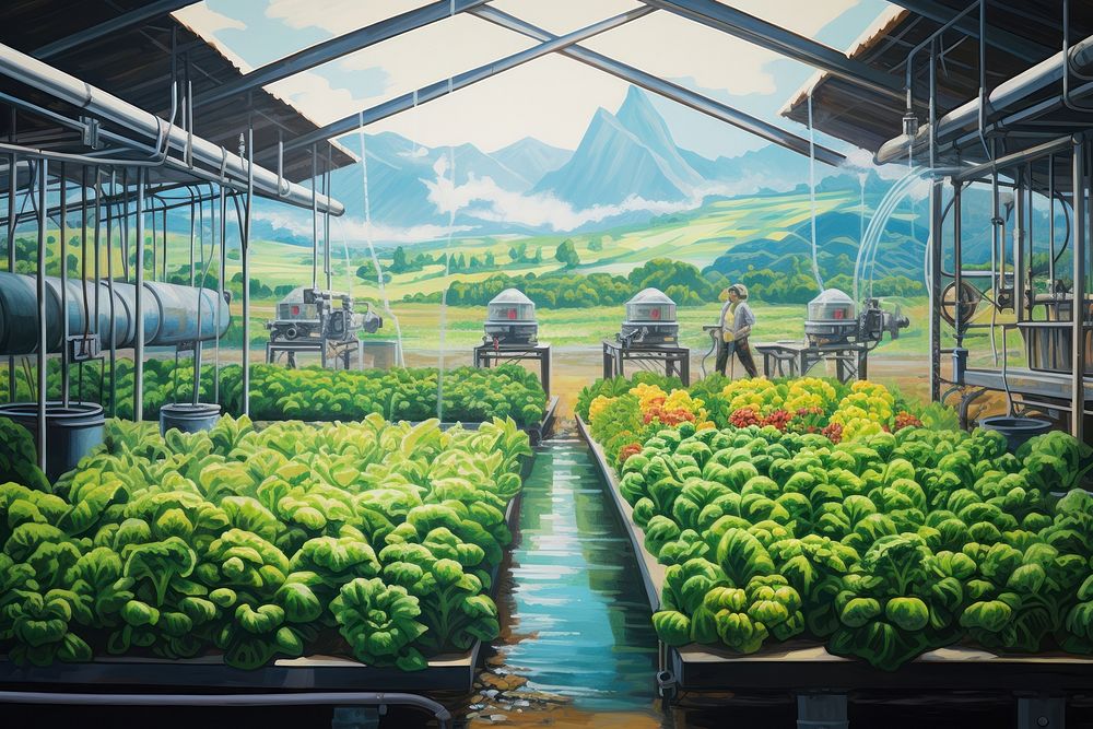PNG Hydroponics smart farm outdoors nature garden. AI generated Image by rawpixel.
