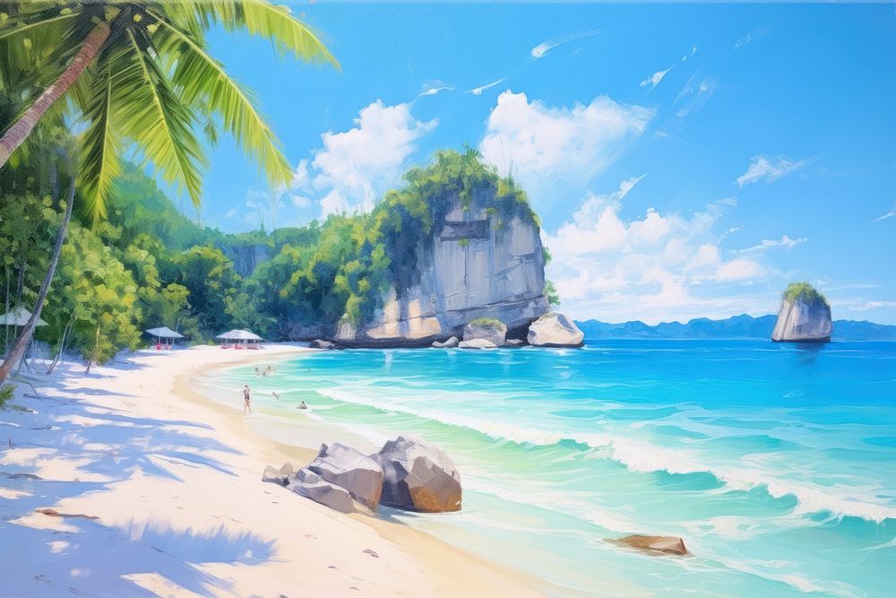 PNG Phuket beach landscape outdoors nature. AI generated Image by rawpixel.