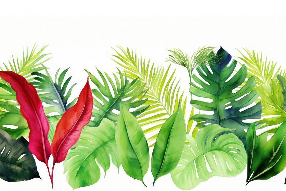 Various and contrast color in tropical leaves nature backgrounds outdoors.